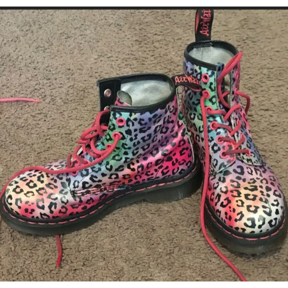 Lisa Frank Dr. Martens 101 Pink Rainbow